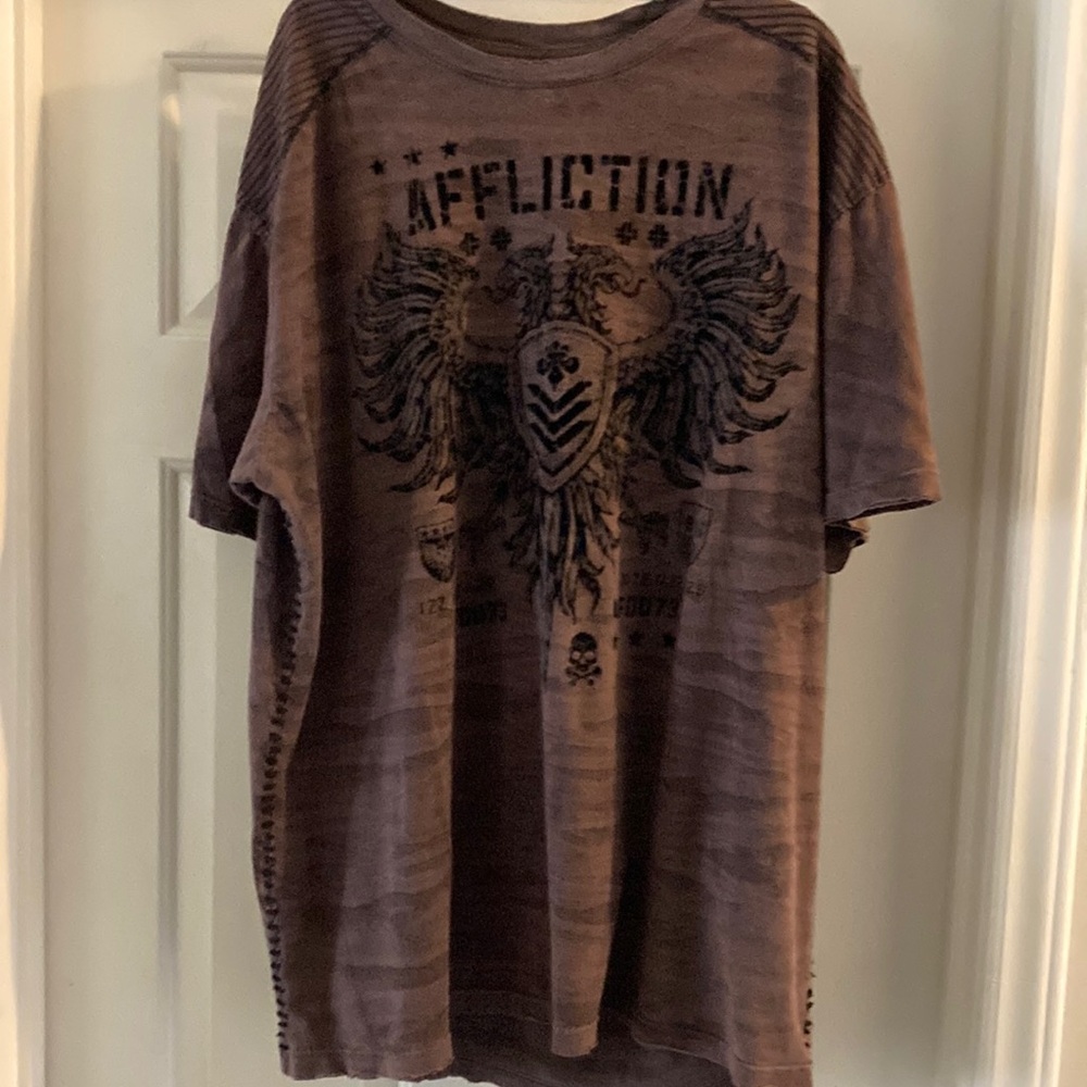 Affliction Men's Brown Graphic T-Shirt NEW!